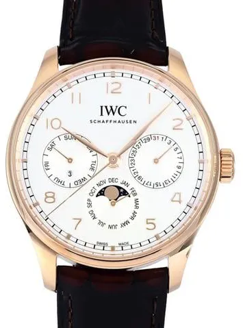 IWC Portugieser IW344202 42.5mm Yellow gold Silver