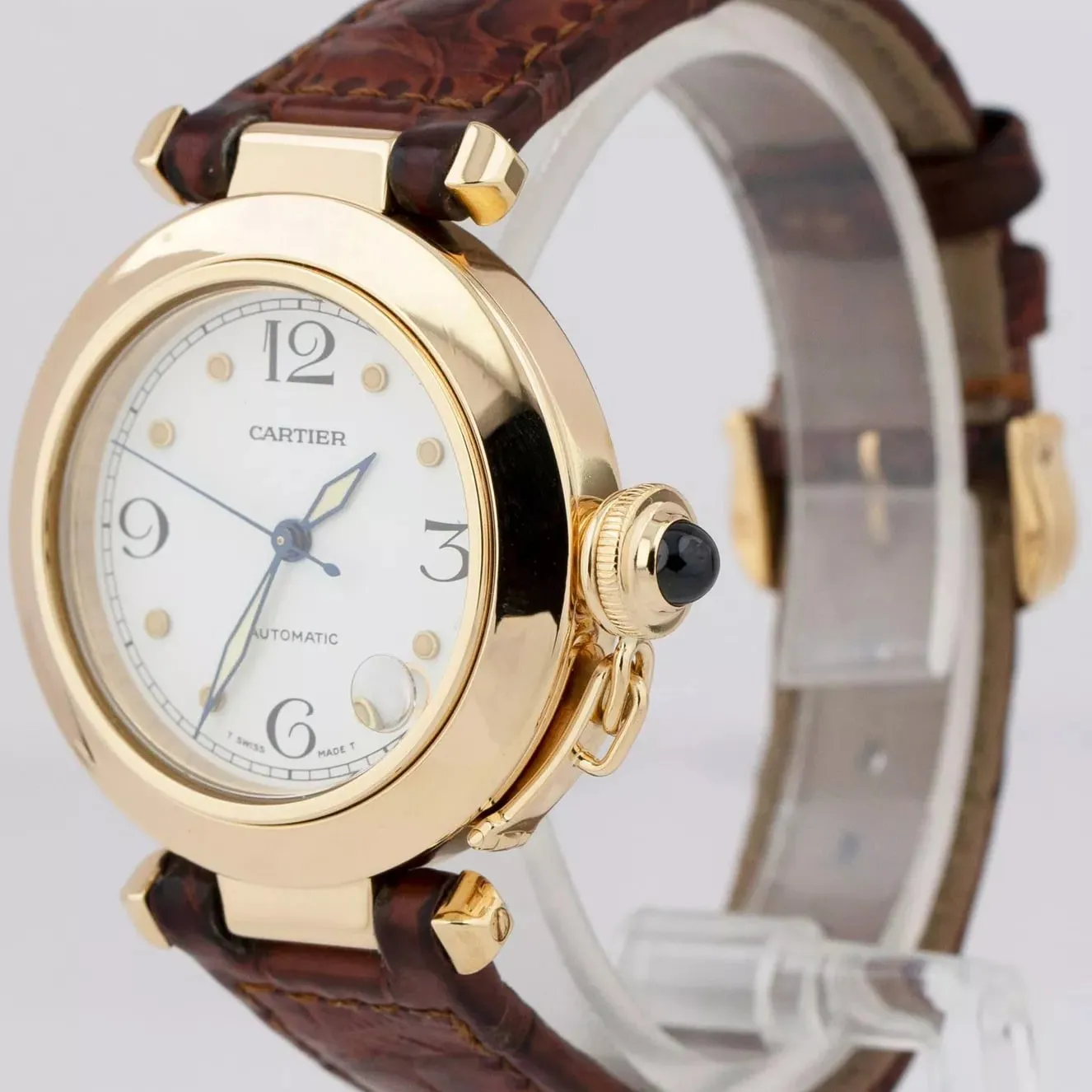 Cartier Pasha 1035 36mm Yellow gold Silver 1