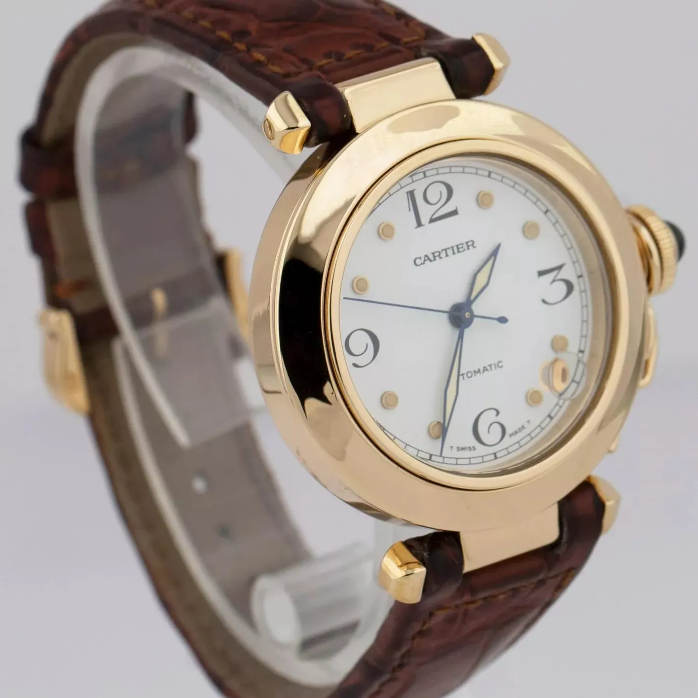 Cartier Pasha 1035 36mm Yellow gold Silver 2