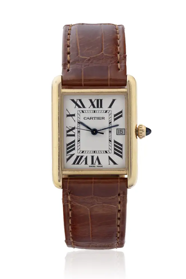 Cartier Tank 2441 25mm Yellow gold Cream