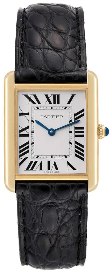 Cartier Tank Solo W1018855. 35mm Yellow gold Silver