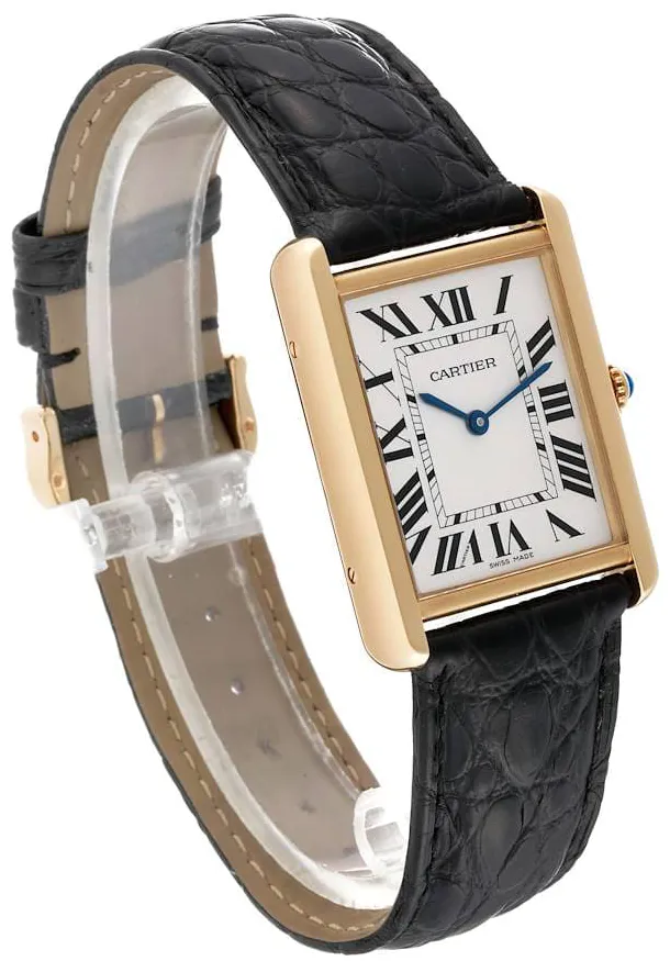 Cartier Tank Solo W1018855. 35mm Yellow gold Silver 2