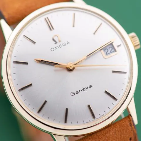 Omega Genève 131.041 33mm Yellow gold Silver 3