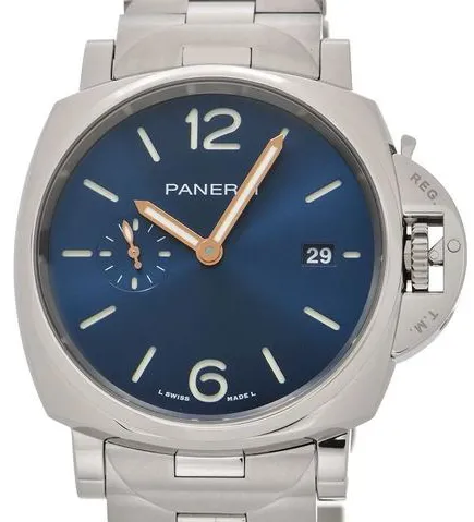 Panerai Luminor Marina PAM 01124 42mm Stainless steel Blue