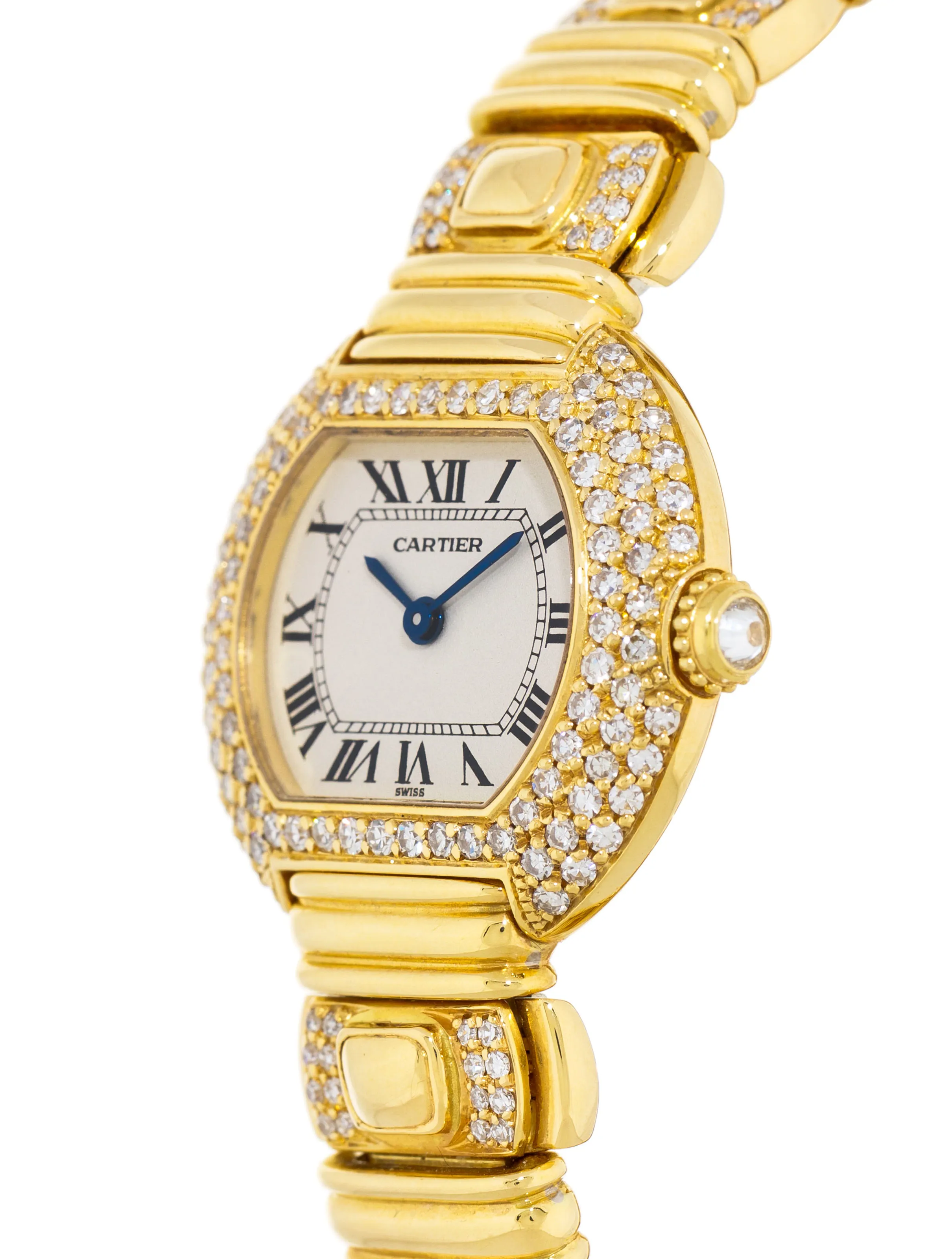 Cartier Ellipse 26mm Yellow gold and Diamond Silver 1