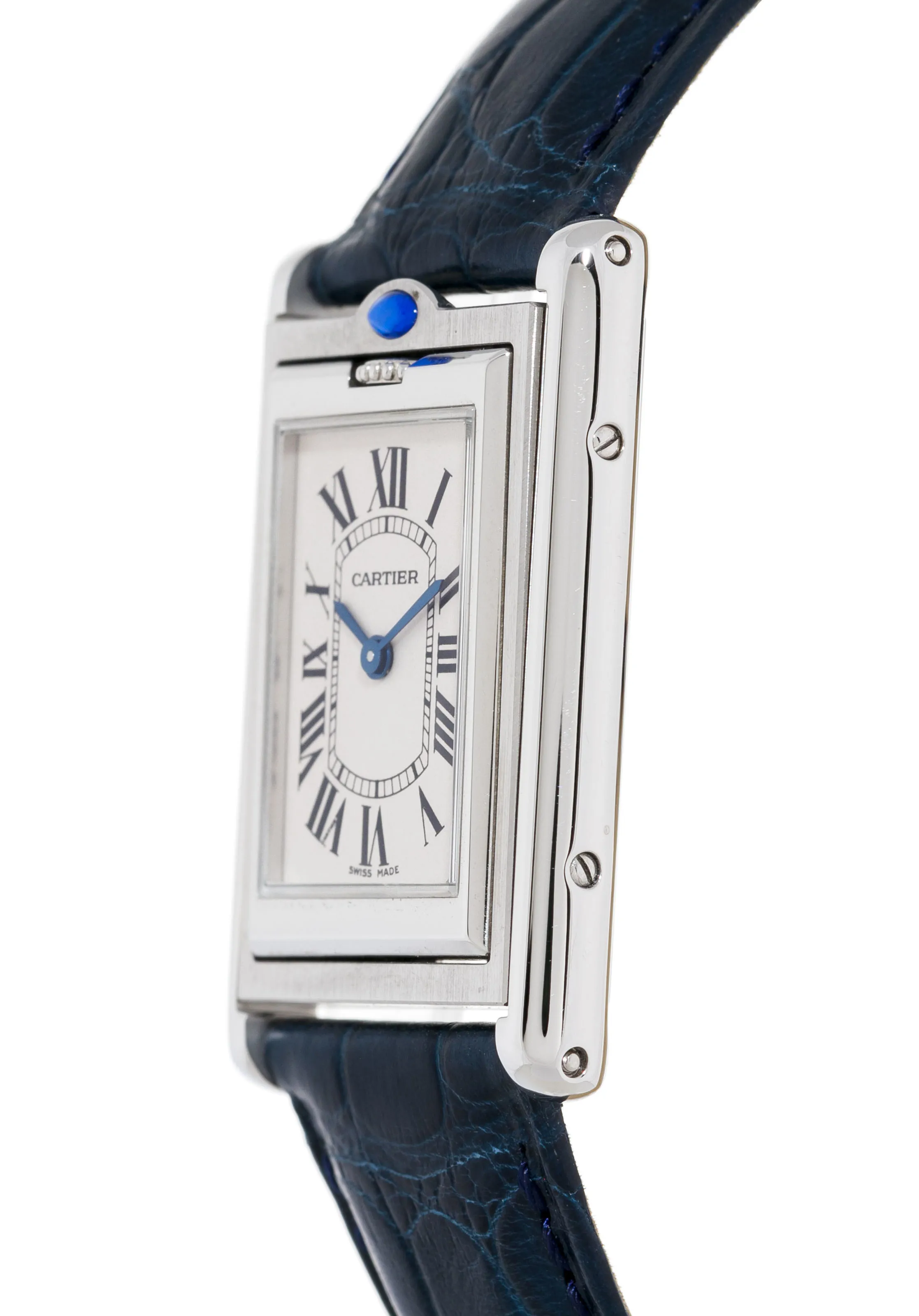 Cartier Tank Basculante 2405 23mm Stainless steel matte silver 2