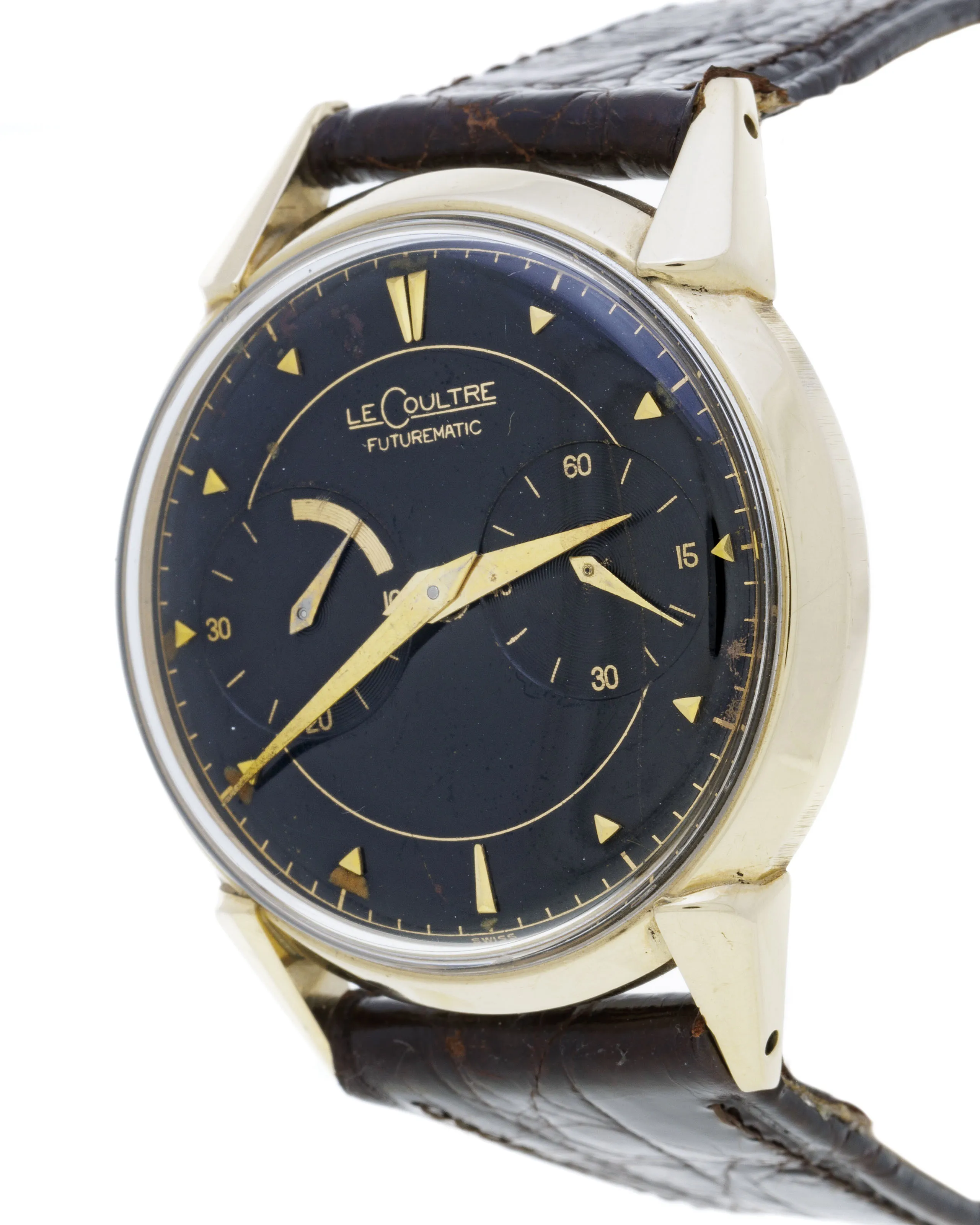 LeCoultre Futurematic 14k Gold Black 1