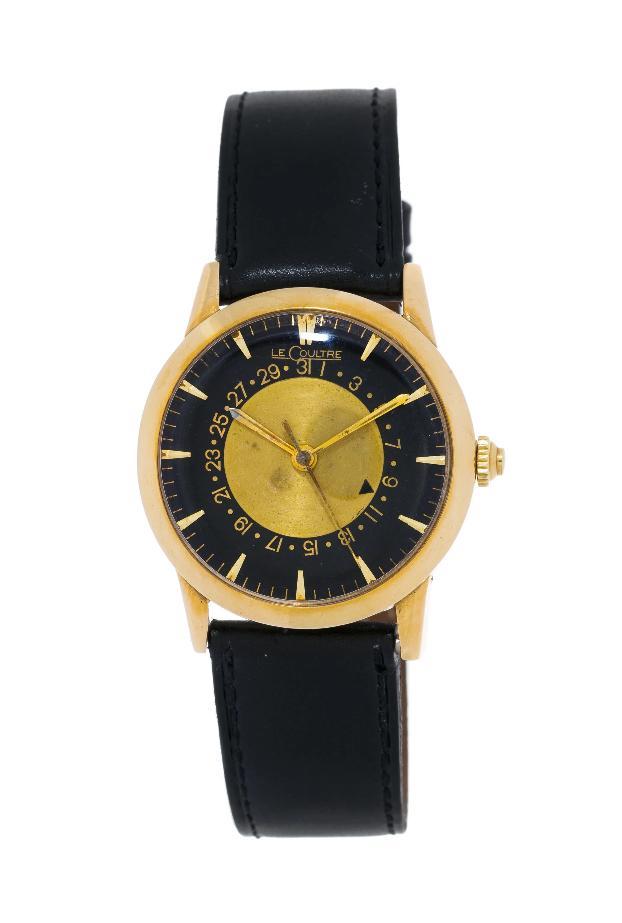 LeCoultre 18k Gold Black and Golden