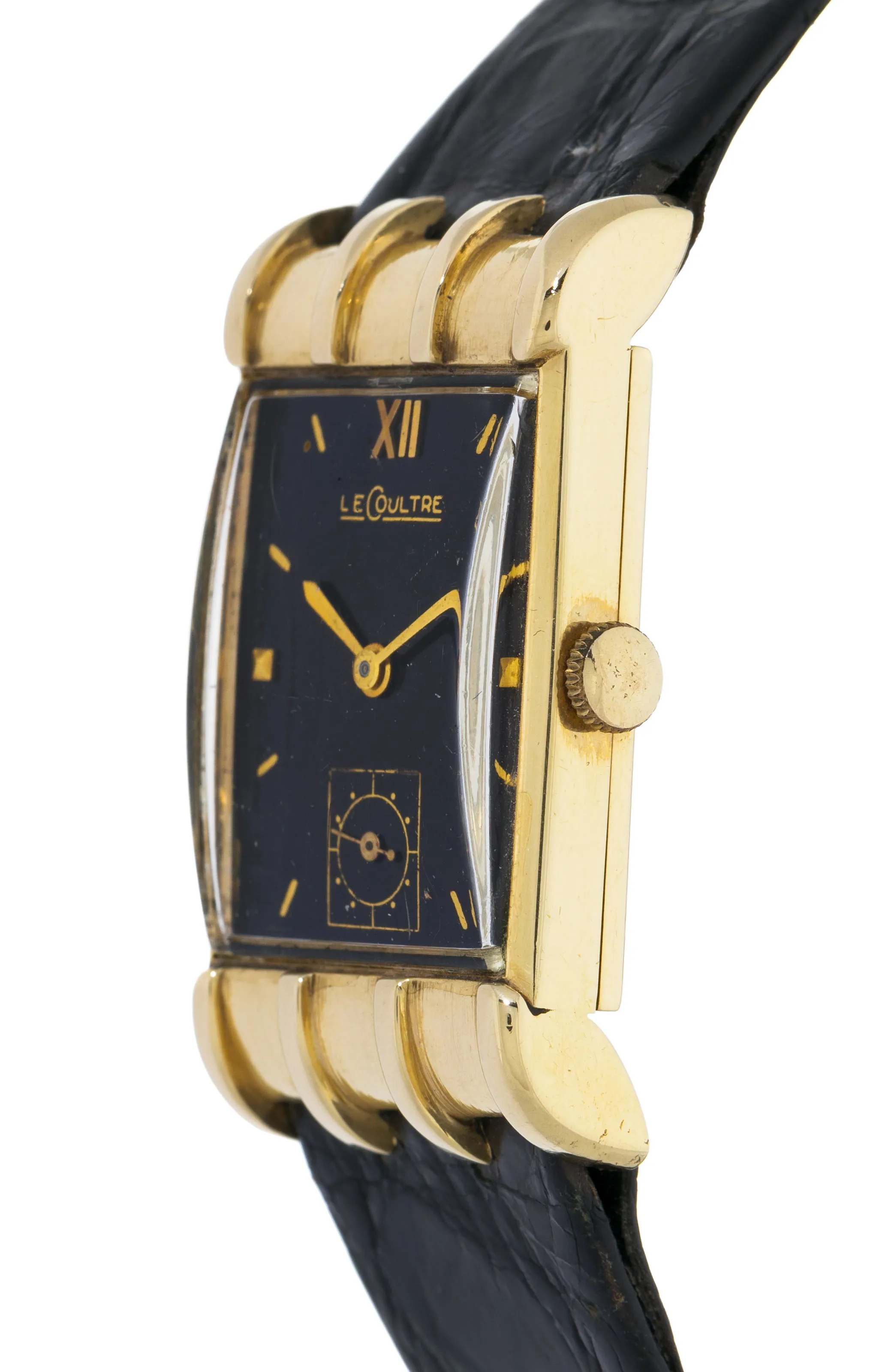 LeCoultre 14k Gold Black 1