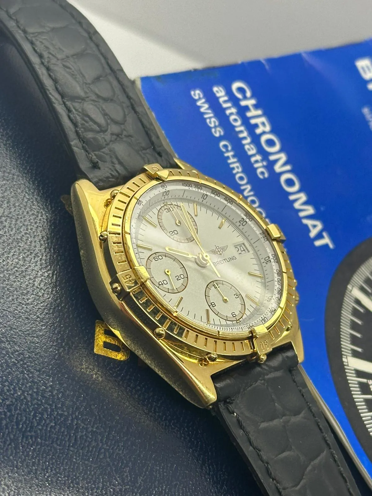 Breitling Chronomat 39mm Yellow gold and steel White 6