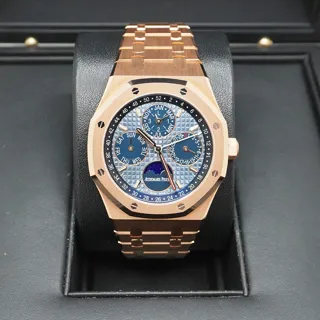 Audemars Piguet Royal Oak Perpetual Calendar 26574OR.OO.1220OR.03 Rose gold Blue