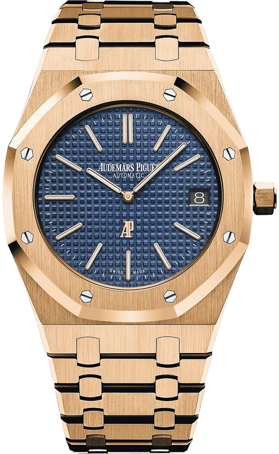 Audemars Piguet Royal Oak 15202OR.OO.1240OR.01 39mm Rose gold Blue