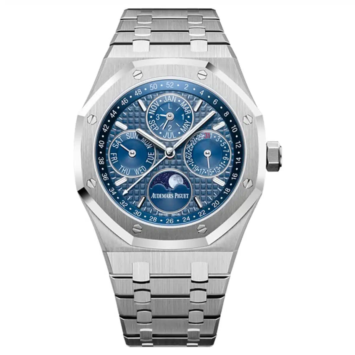 Audemars Piguet Royal Oak Perpetual Calendar 26574ST.OO.1220ST.02 41mm Stainless steel Blue