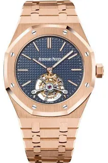 Audemars Piguet Royal Oak Tourbillon 26510OR.OO.1220OR.01 Rose gold Blue