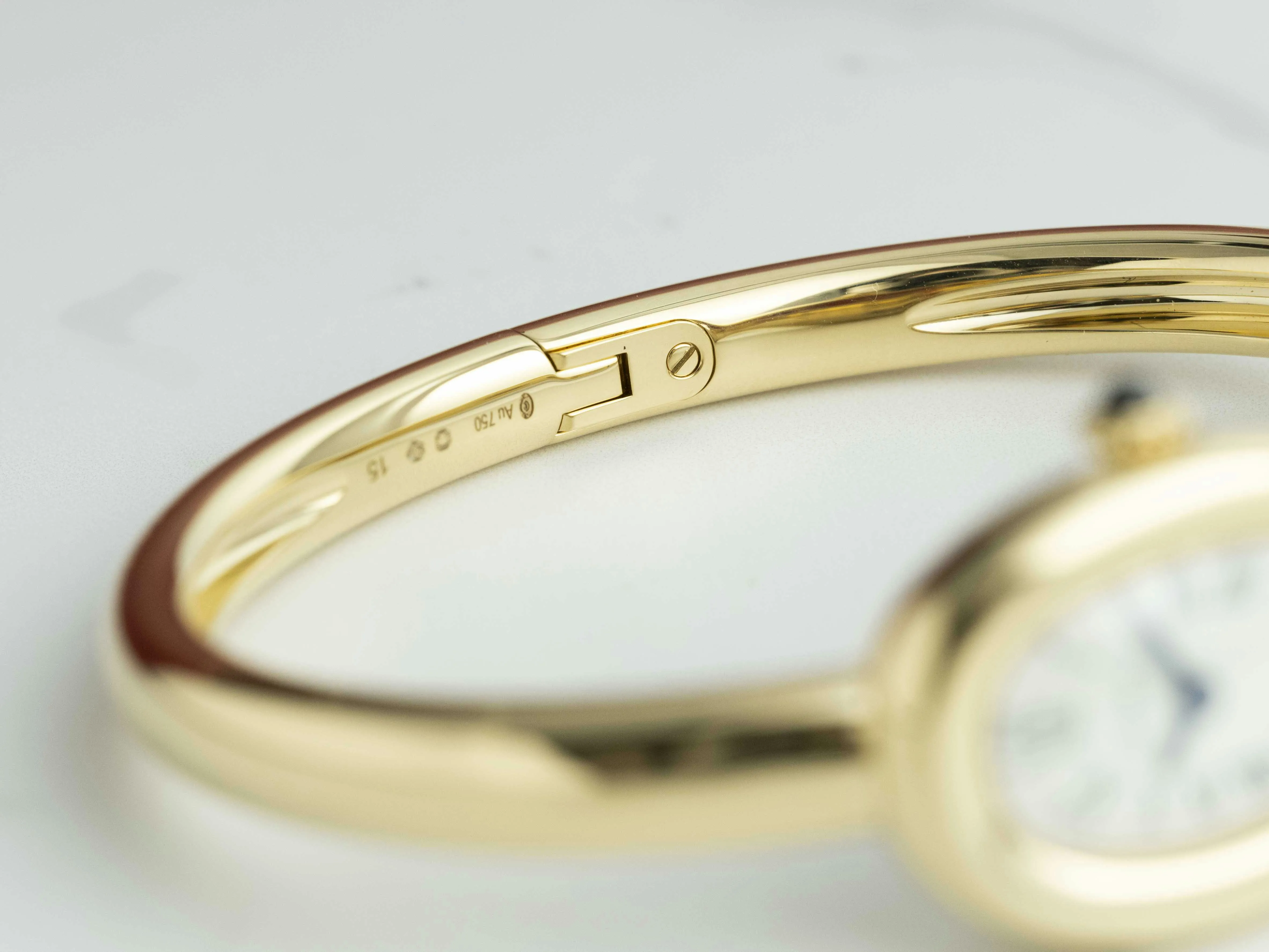 Cartier Baignoire WGBA0018 18.7mm Yellow gold White 14