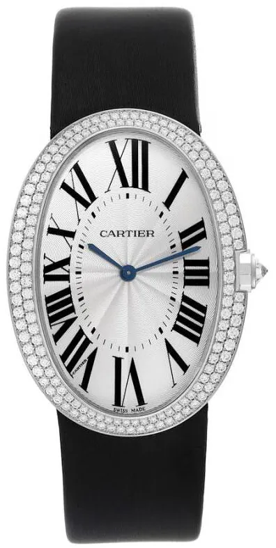 Cartier Baignoire WB520009 44mm White gold Silver