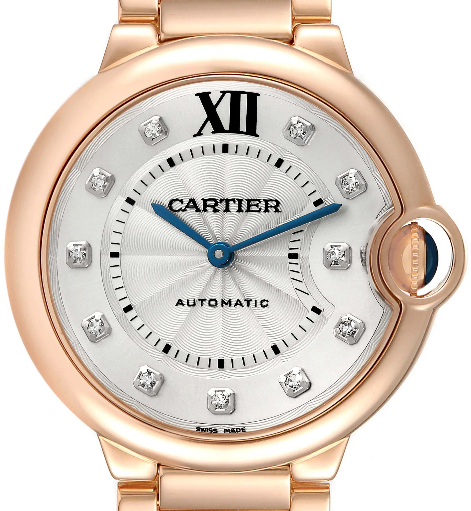 Cartier Ballon Bleu we902026 36mm Rose gold and 18k rose gold Silver