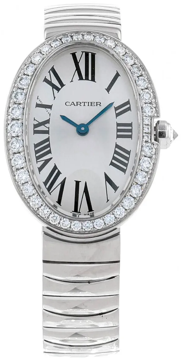 Cartier Baignoire 3065 24mm White gold Radiant silver