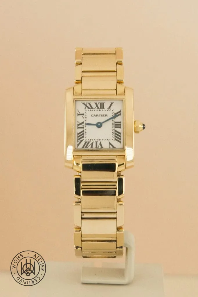 Cartier Tank 2385 21mm 18ct yellow gold White