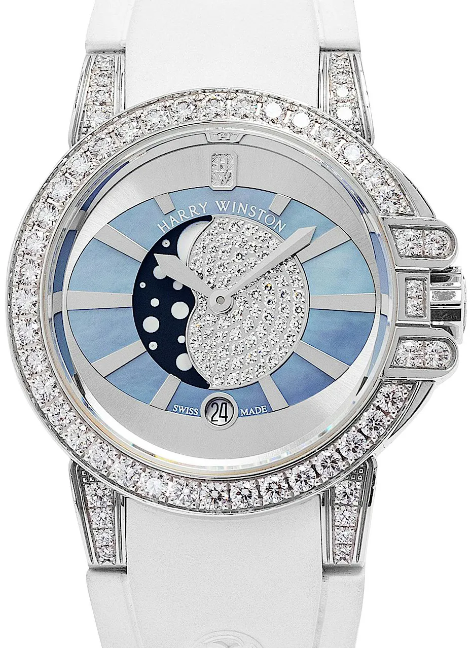 Harry Winston Ocean 400/UQMP36W 36mm Yellow gold Silber