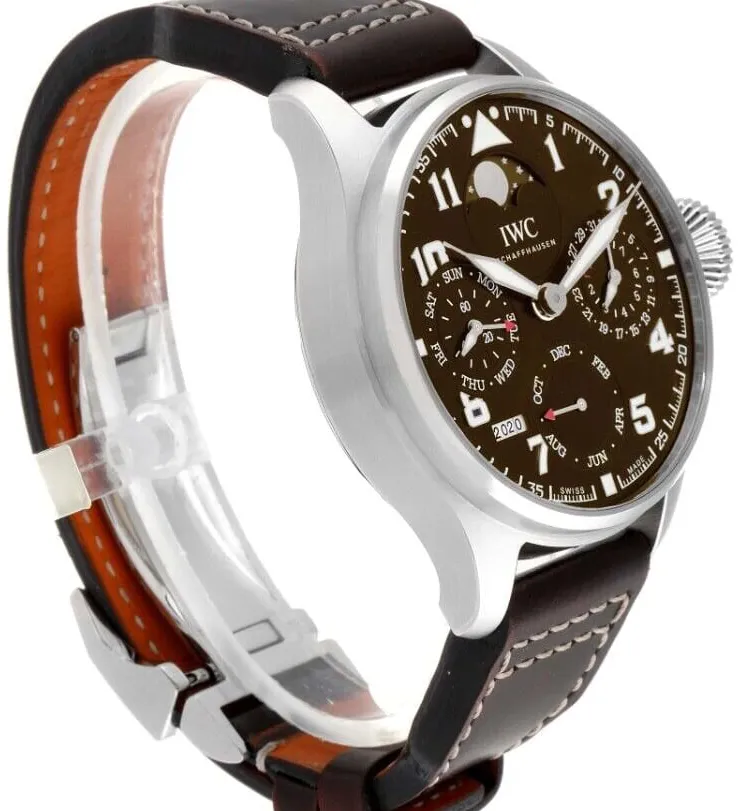 IWC Big Pilot IW503801 46mm Stainless steel Brown 2