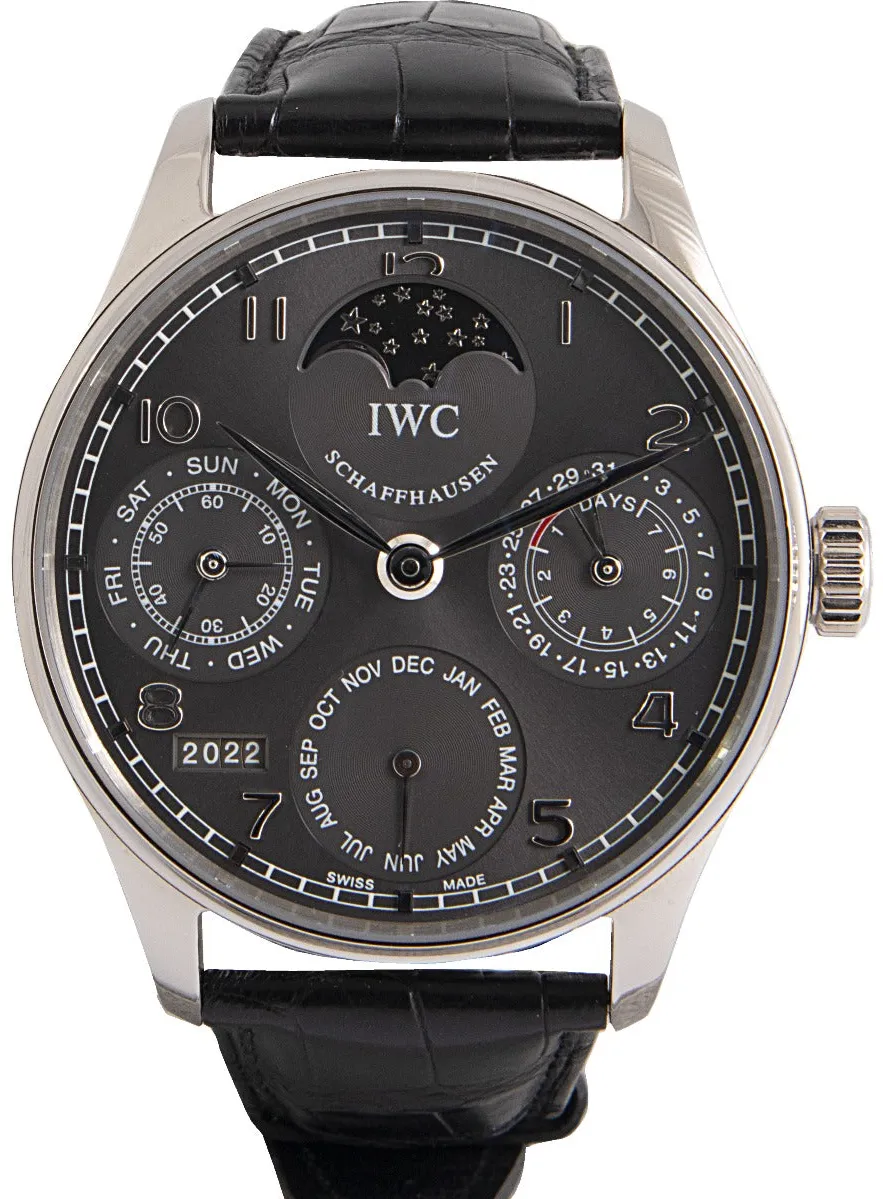 IWC Portugieser IW502218 42.5mm White gold Gray