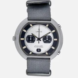 Lanco Chrono-Matic 11001-3 Stainless steel Black and White