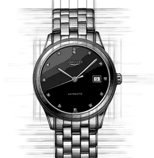 Longines Flagship Automatic L4.374.4.57.6 30mm Stainless steel Black