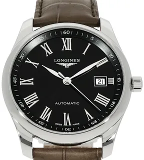 Longines Master L2.793.4.59.2 Stainless steel Schwarz