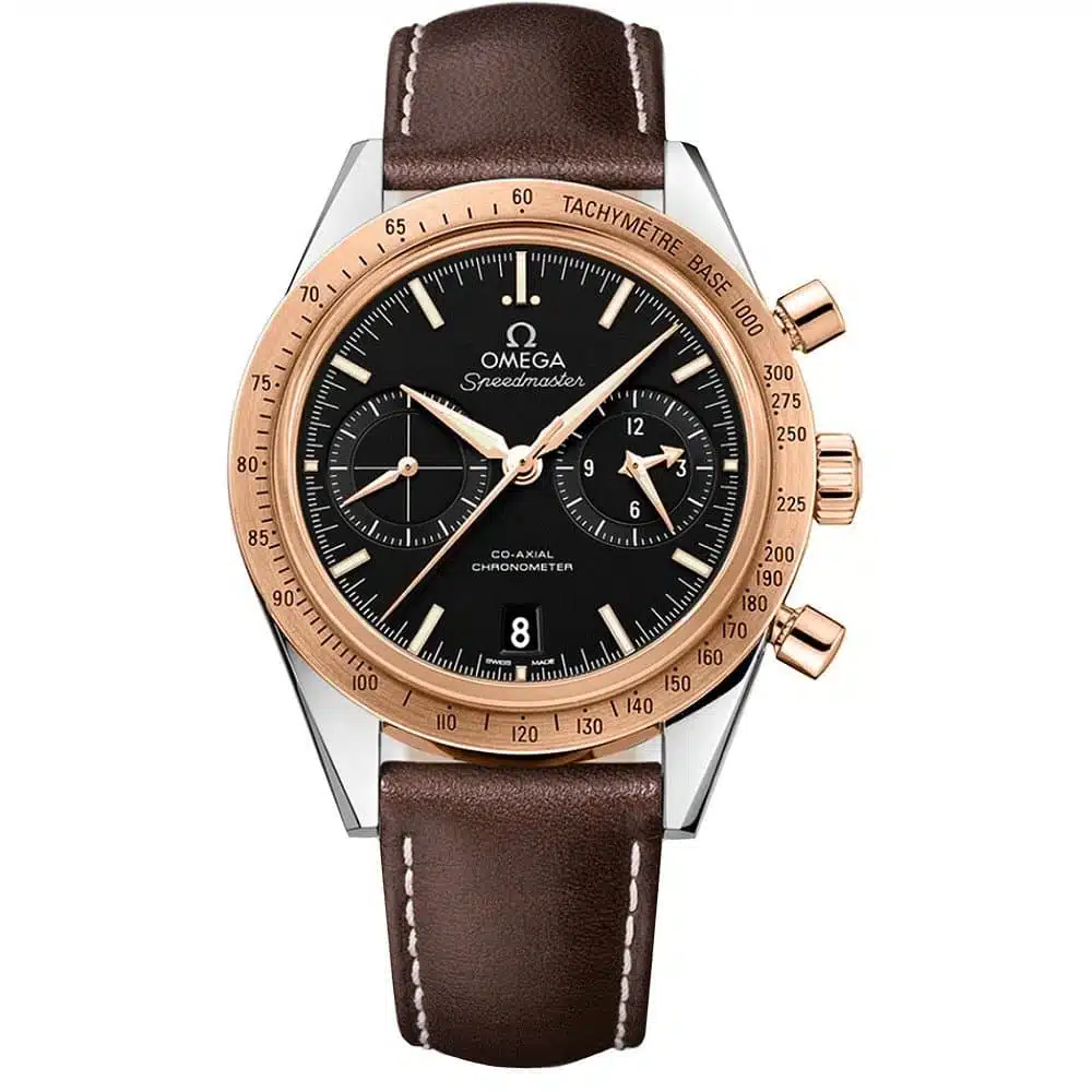 Omega Speedmaster 331.22.42.51.01.001 41.5mm Rose gold and Stainless steel Black