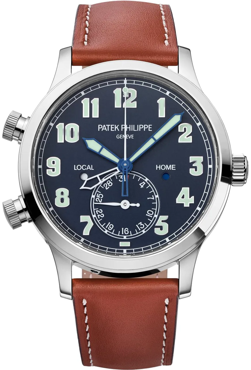 Patek Philippe Calatrava Pilot Travel Time 5524G-001 42mm White gold Blue