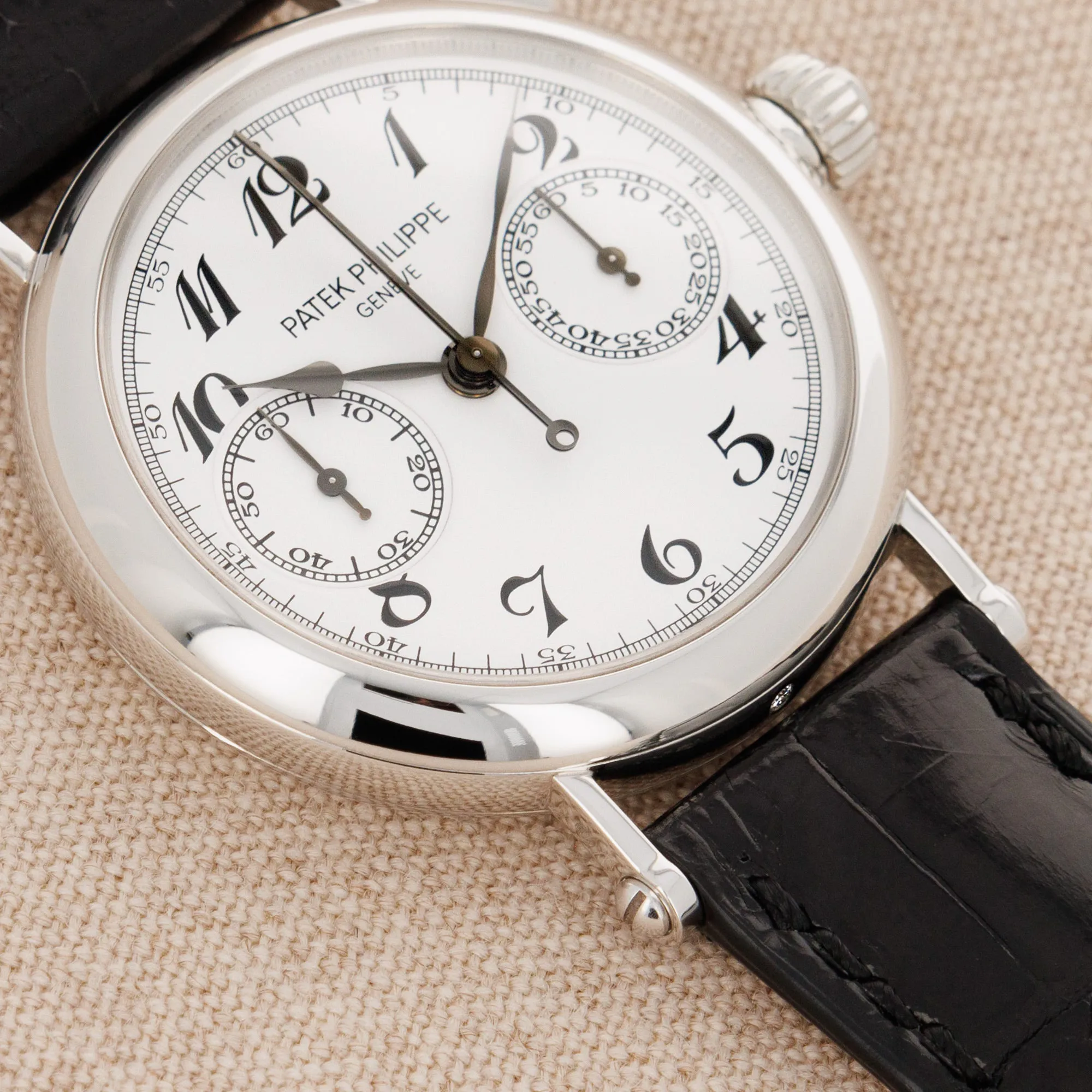 Patek Philippe Split-Seconds Chronograph 5959P-001 33mm Platinum  White with Breguet Numerals 6