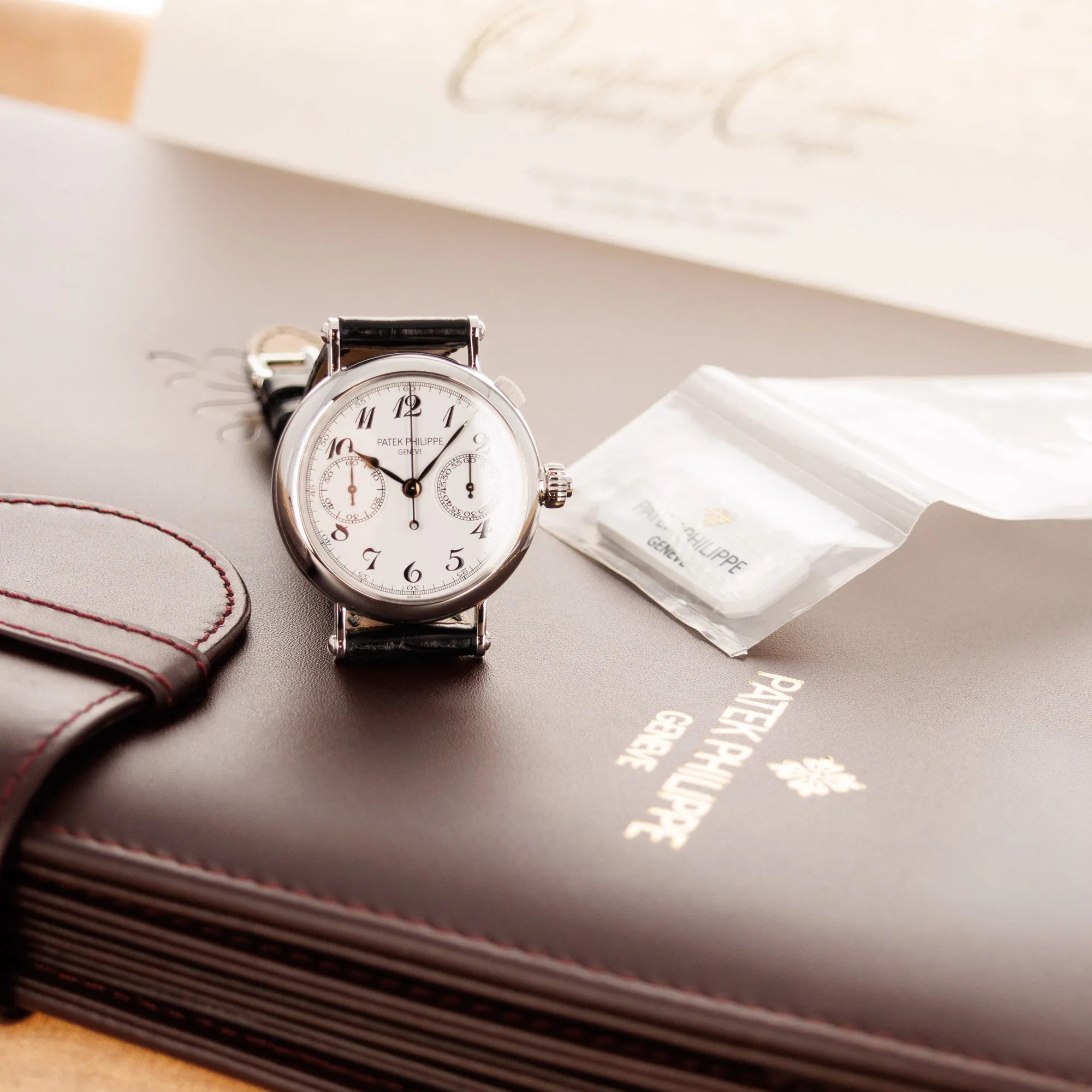 Patek Philippe Split-Seconds Chronograph 5959P-001 33mm Platinum  White with Breguet Numerals 5