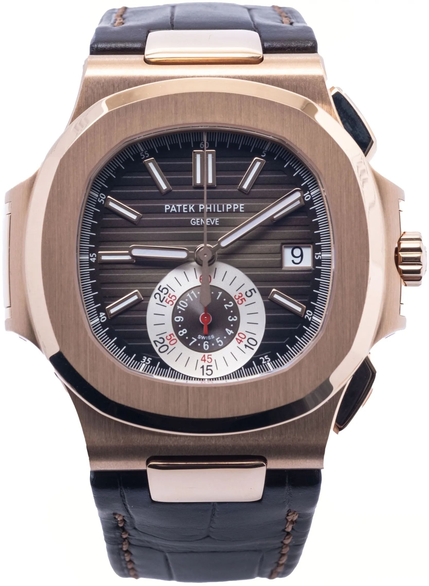 Patek Philippe Nautilus 5980R-001 40mm Rose gold Brown