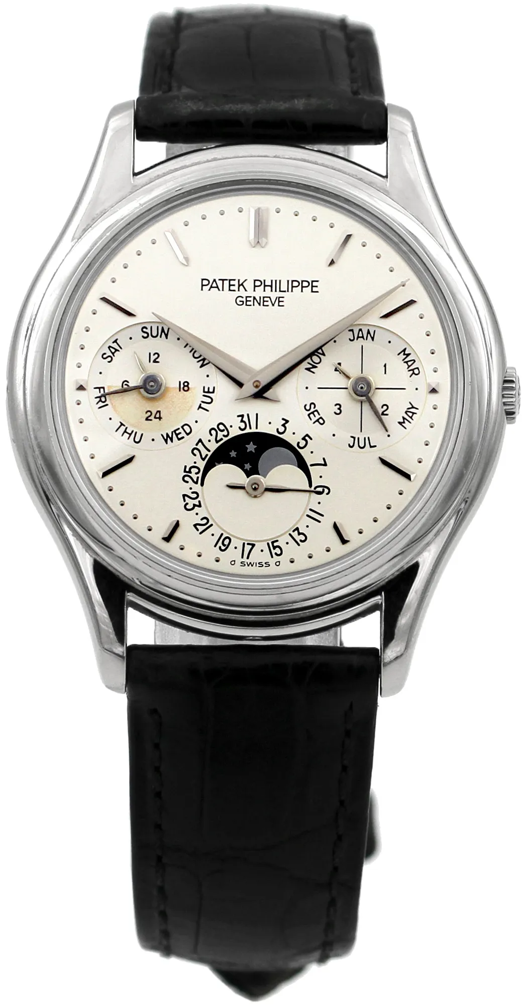 Patek Philippe Perpetual Calendar 3940G 36mm White gold Silver