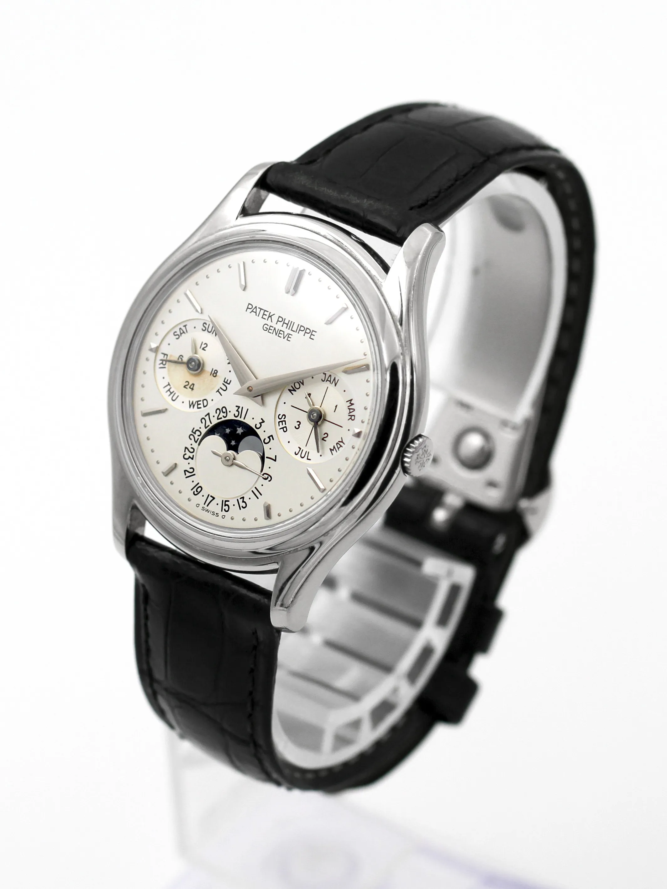 Patek Philippe Perpetual Calendar 3940G 36mm White gold Silver 3