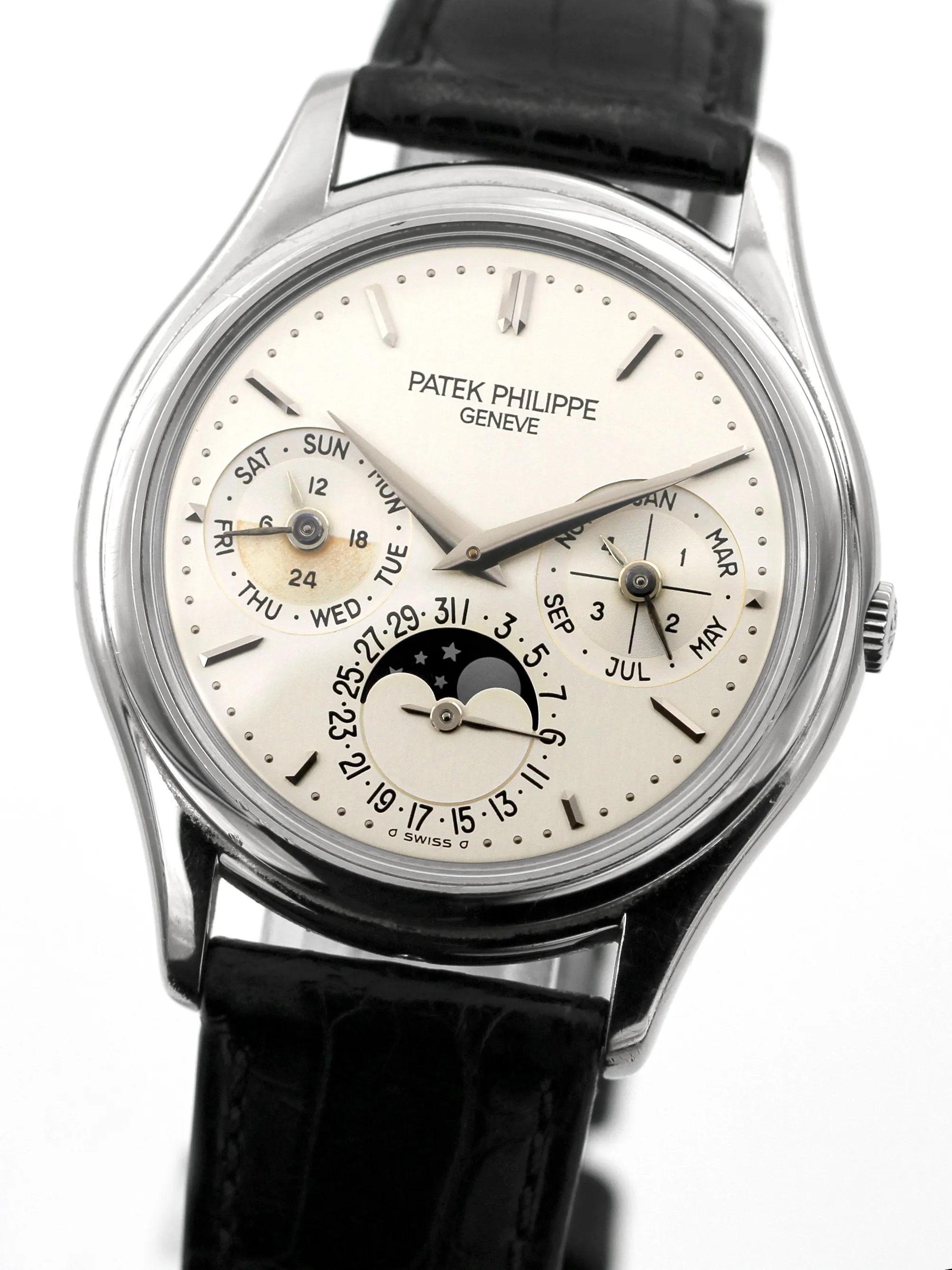 Patek Philippe Perpetual Calendar 3940G 36mm White gold Silver 5