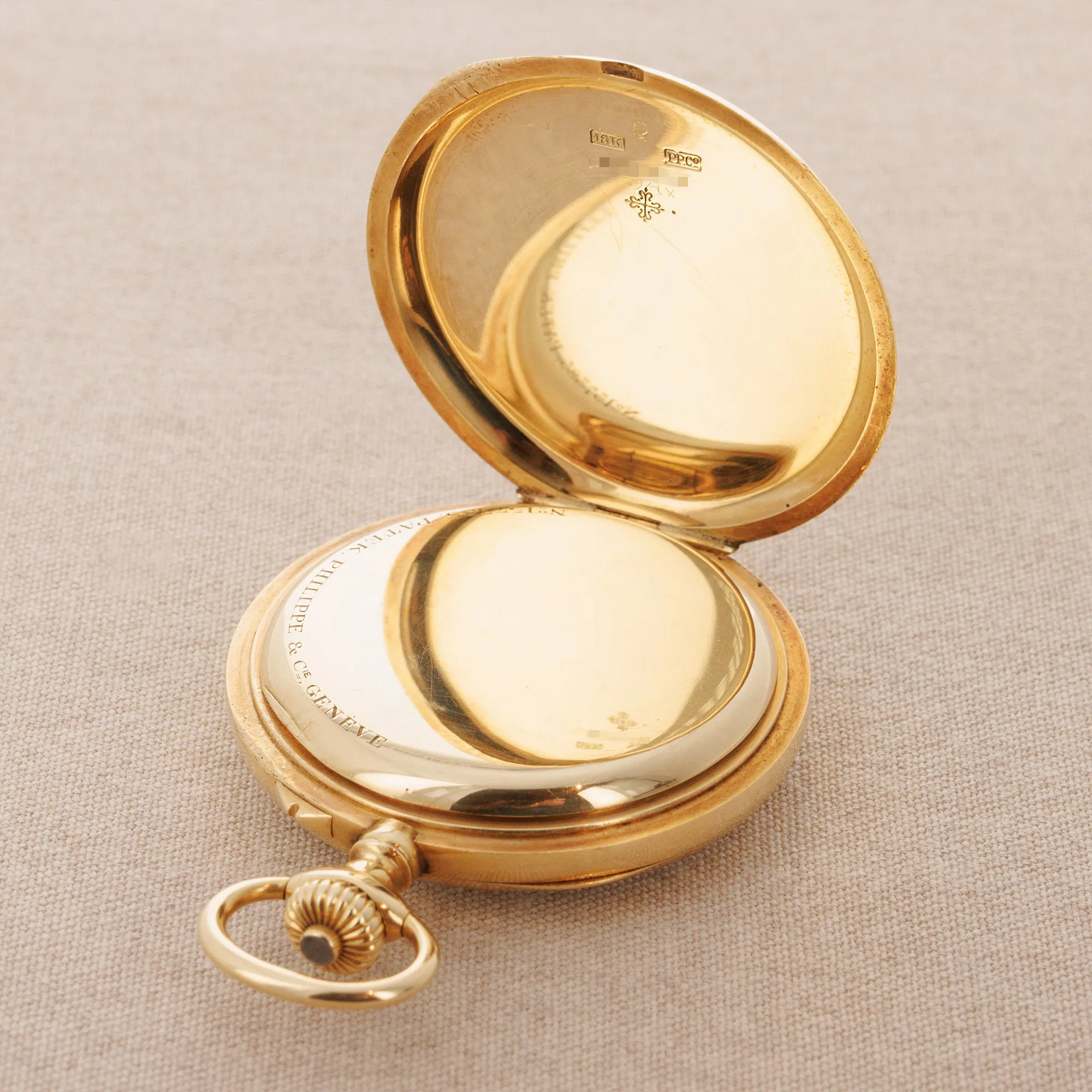 Patek Philippe Pocketwatch 50mm  18k YG White 2