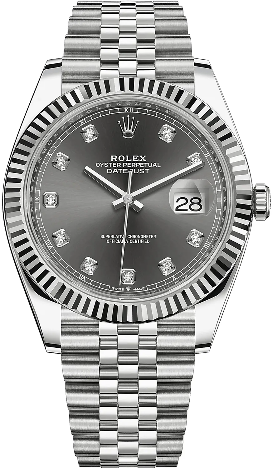 Rolex Datejust 41 126334-0006 41mm White gold and Oystersteel Gray