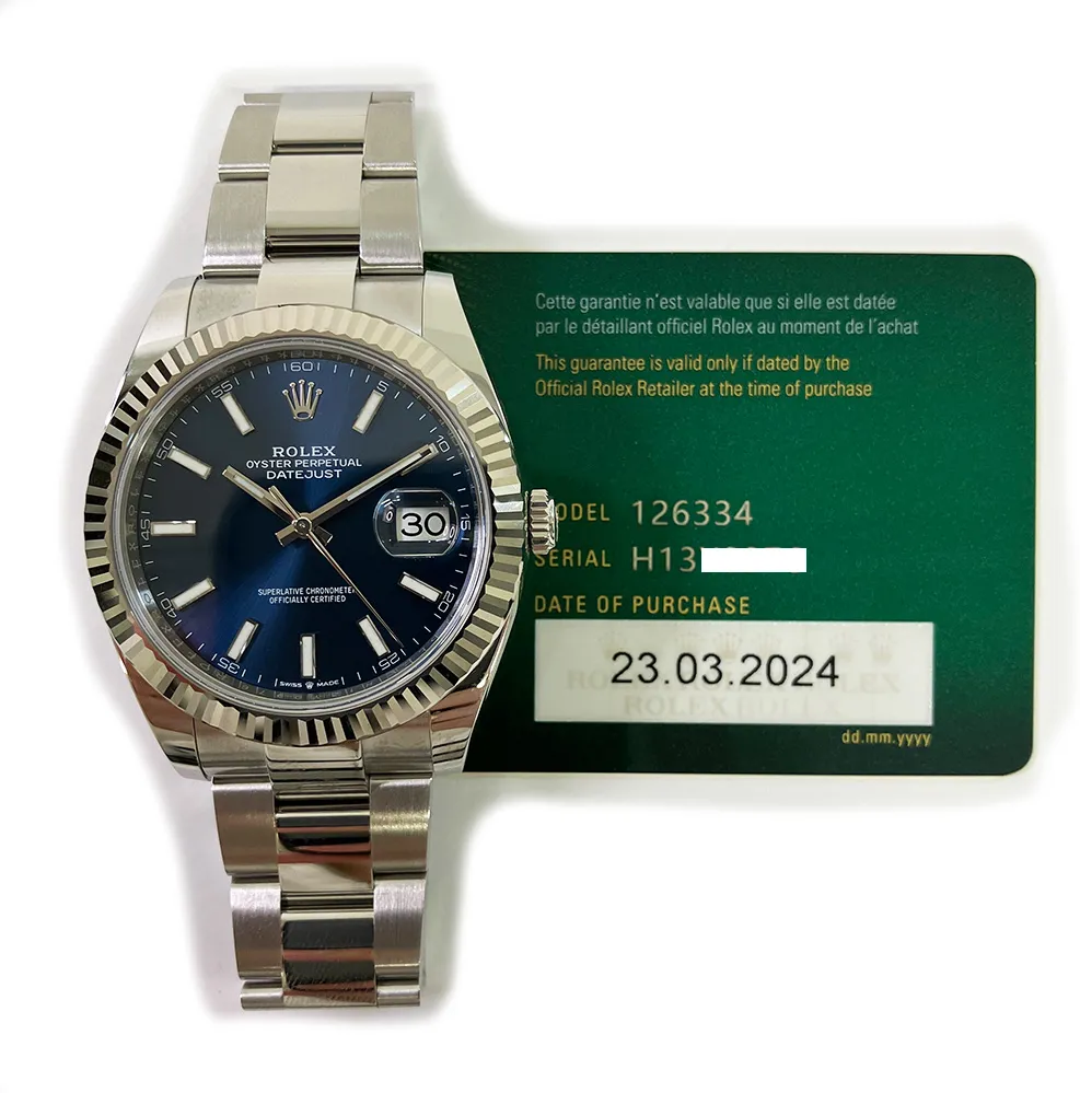 Rolex Datejust 126334 41mm Stainless steel Blue