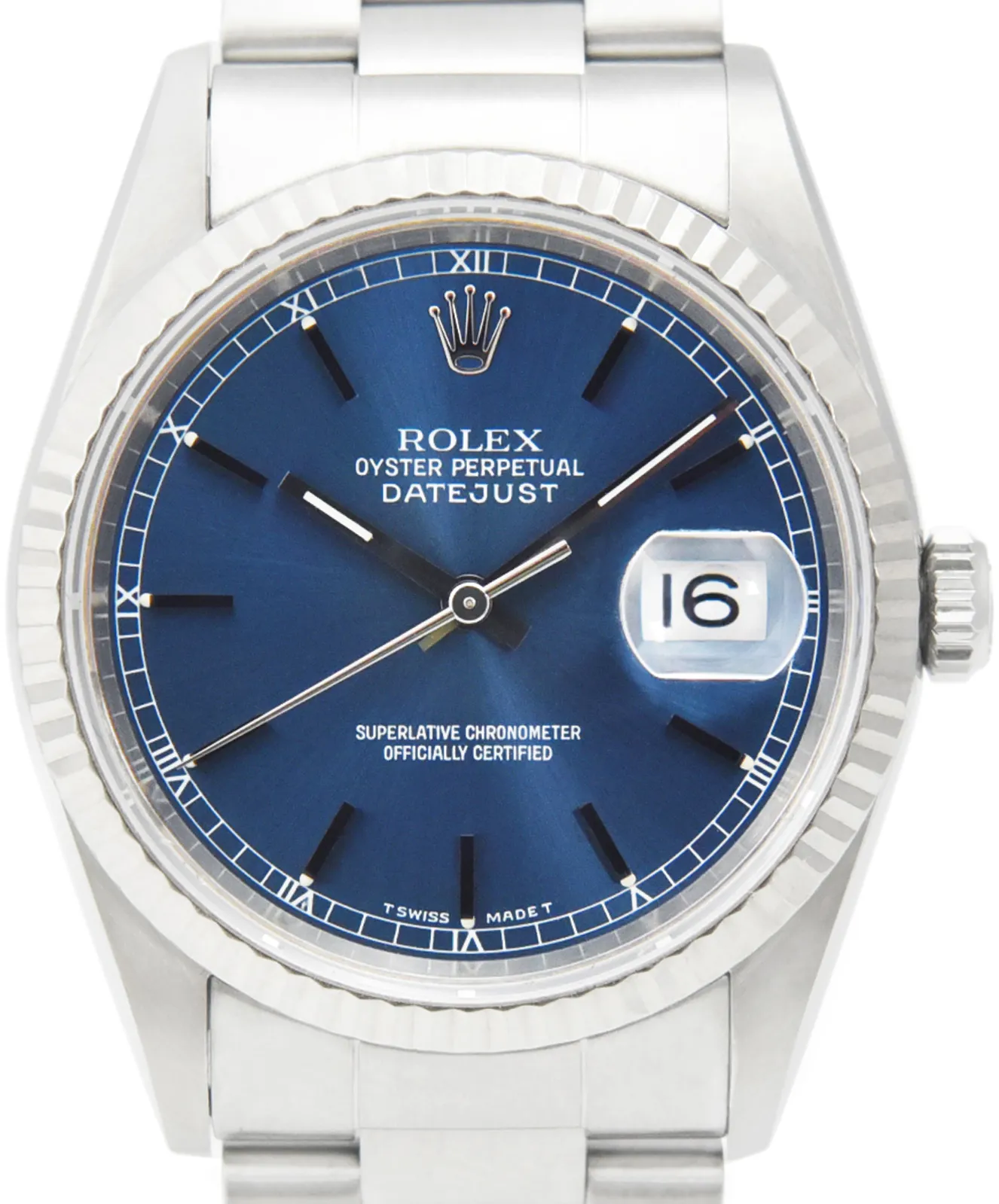 Rolex Datejust 16234 36mm Stainless steel Blue