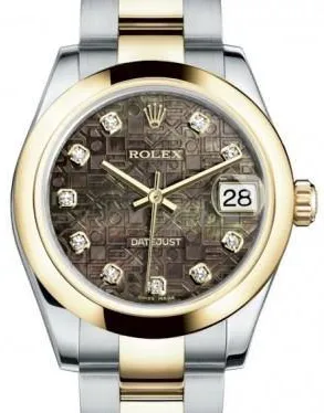 Rolex Datejust 31 178243 31mm Yellow gold and Stainless steel Black