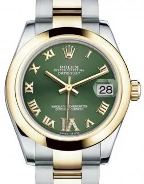 Rolex Datejust 31 178243 31mm Yellow gold and Stainless steel Green