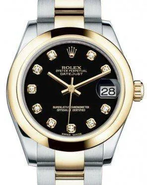 Rolex Datejust 31 178243 31mm Yellow gold and Stainless steel Black