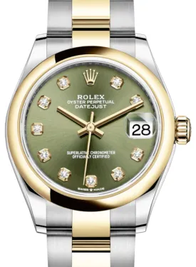 Rolex Datejust 31 278243 31mm Yellow gold and Stainless steel Green