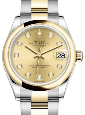 Rolex Datejust 31 278243 31mm Yellow gold and Stainless steel Champagne