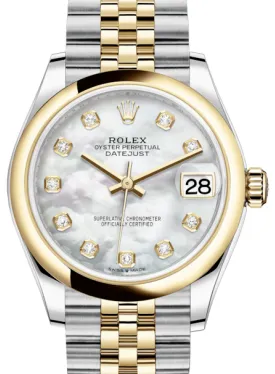 Rolex Datejust 31 278243 31mm Yellow gold and Stainless steel White