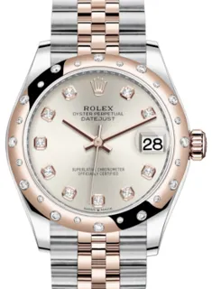 Rolex Datejust 31 278341RBR Steel$Rose Gold$Diamonds Silver