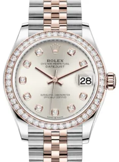 Rolex Datejust 31 278381RBR Steel$Rose Gold$Diamonds Silver