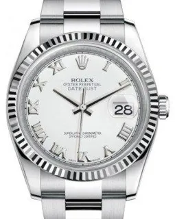 Rolex Datejust 36 116234 White gold and Stainless steel White